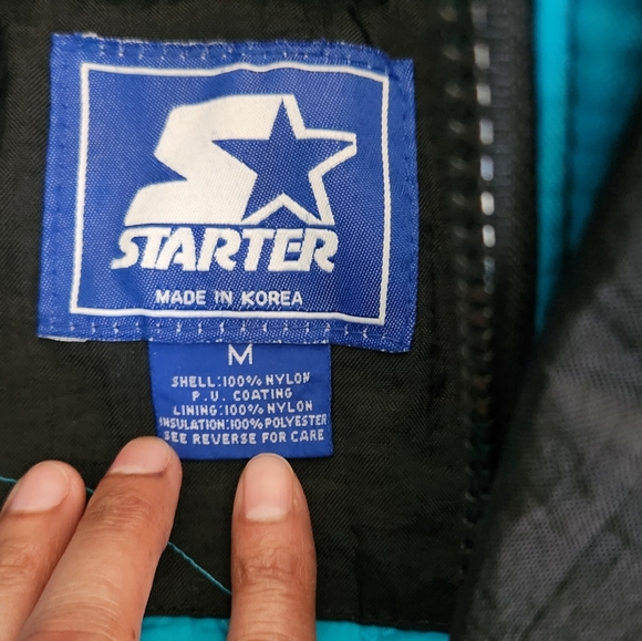 VINTAGE 90's NBC SPORTS STARTER THROWBACK ZIP HOODED JACKET - Picture 3 of 4